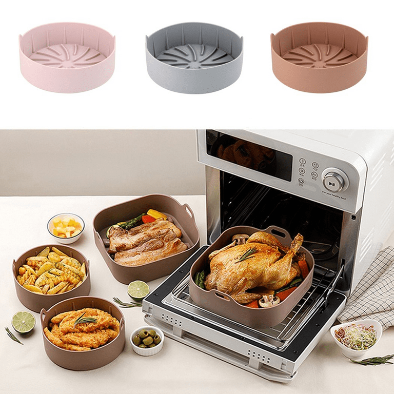 Air Fryer Silicone Pot Oven Baking Tray Basket Mat Grill Pan