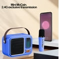 thumbnail image 4 of Liquidation Usloyux Machine de Karaoké Haut-Parleurs Compacts Liquidation - Haut-Parleur Portatif pour Chanter et Microphone Intégré Mini Haut-Parleur Bluetooth Haut-Parleur Microphone Portatif à Main, Bleu, 4 of 6