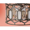 thumbnail image 4 of Minka Lavery 3585 Hexly 3 Light 16" Wide Semi-Flush Drum Ceiling Fixture - Coal, 4 of 6