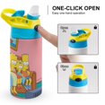thumbnail image 4 of Simpsons Kids Water Bottle Stainless Steel Vacuum Insulated Water Cup With Covered Pop-Up Straw, 4 of 8