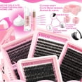 thumbnail image 2 of Extensiones de pestañas postizas YIDUO Lashes Clusters Kit 994 piezas, 2 of 9