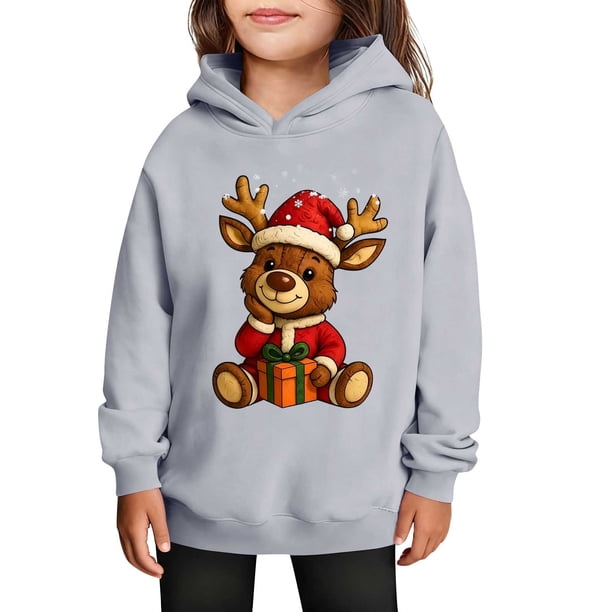 Sudaderas con capucha para niños y niñas, sudaderas casuales de manga larga, lindas sudaderas de gran tamaño con bolsillo de polar, chaquetas para niñas