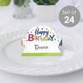 thumbnail image 2 of Big Dot of Happiness Cheerful Happy Birthday - Colorful Birthday Party Tent Buffet Card - Table Setting Name Place Cards - Set of 24, 2 of 8