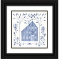 thumbnail image 1 of Shamp, Cindy 20x21 Black Ornate Wood Framed with Double Matting Museum Art Print Titled - Country Blue House III, 1 of 4