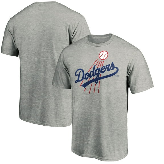 Men's Heather Gray Los Angeles Dodgers Cooperstown Collection Huntington T-Shirt