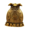 thumbnail image 6 of Fancyes Brass Piggy Bank Blessed Bag Shape Sculpture Art Creative Attracts Rice and Treasures for Office Living Room Decor Old color, 6 of 8