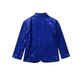 thumbnail image 7 of iiniim Kids Boys Shiny Sequins Tuxedo Suit Jacket Coat for Halloween Party Festival Dance 6-16 Blue 12, 7 of 7