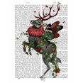 thumbnail image 2 of Fab Funky 26x32 White Modern Wood Framed Museum Art Print Titled - Strawberry Deer, 2 of 4