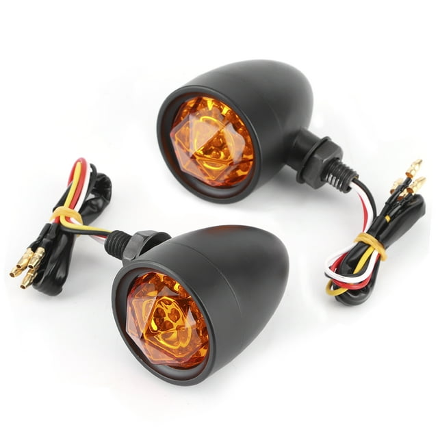 2 Pcs Feu de Signalisation LED pour Moto, Indicateur de Direction, Boulon de Fixation 10mm