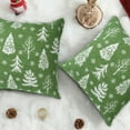 thumbnail image 6 of SANMADROLA Christmas Throw Pillow Covers, 18x18 Throw Pillows Soft Plush Cushion Covers, Set of 2 Xmas Tree Pillowcases Holiday Festivals Winter Home Decor Sofa Couch Bed Porch, Green, 6 of 9