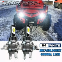 For CAN-AM OUTLANDER 400 450 500 650 800 2x H4 HEADLIGHT LED BULBS 50W 6000K WHITE