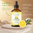 thumbnail image 5 of SIVA Lemon Essential Oil - 4 Fl Oz – Natural Lemon Oil - for Diffuser, Face, Skin Care, Aromatherapy, Hair Care, Scalp and Body Massage - with Dropper, 5 of 11