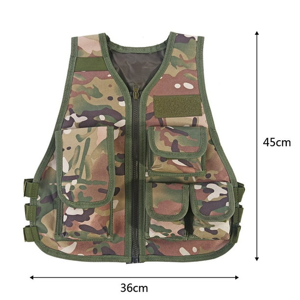 Chaleco de camuflaje para niños calientes para juegos de caza de combate al aire libre (camuflaje CP L) YUNYI BRAND Deportes