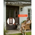 thumbnail image 2 of VEVOR Dog Door for Sliding Glass Door, 75 7/8 to 80 11/16 in Adjustable Height, Aluminum Alloy Frame with Rotating Hinges, Lock Design, 10 1/4 x 16 1/4 in Flap, Sliding Glass Pet Door for Renters, 2 of 9