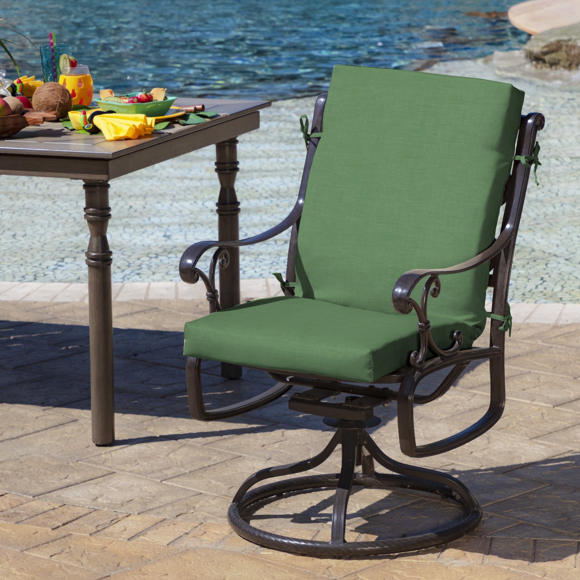 ARDEN Outdoor Chair Cushion 16.5 x 18, Moss Green Leala