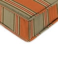 thumbnail image 4 of Jordan Manufacturing Sunbrella 45" x 22" Passage Poppy Multicolor Stripe Rectangular Outdoor Deep Seat Chair Cushion Set with Ties and Welt, 4 of 13