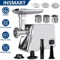 INSMART Electric Meat Grinder,Stainless Steel Meat Grinder with Sausage Stuffer, Kubbe Kit and Vegetable Slicer,Heavy Duty Meat Mincer Machine for Kitchen