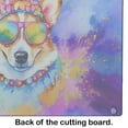thumbnail image 4 of Corgi Hippie Dawg Glass Cutting Board Large 12 in x 15 in, 4 of 5