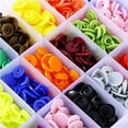 thumbnail image 2 of 360PCS 24 Colors Resin Snap Fasteners T5 Plastic Snaps Button Button kit For Sewing Clothing Craft DIY Tool, 2 of 5