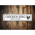 thumbnail image 1 of Chicken Xing Novelty Sign, Metal Wall Decor - 4x18 inches, 1 of 4