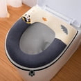 thumbnail image 1 of Ganfancp Cremallera Modelo Asiento Inodoro Hogar Bordado Sentado Arandela Asiento Inodoro Cubierta Arandela Lindo Universal Asiento Inodoro Ofertas y Liquidaciones 1* Asiento de Inodoro, 1 of 6