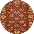 thumbnail image 1 of Ahgly Company Indoor Round Abstract Red Abstract Area Rugs, 7' Round, 1 of 6