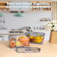 thumbnail image 3 of 2 PCS Bread Boxes for Refrigerator Kitchen Countertop, Vegetable Fruit Cases Large Airtight Storage Containers, Bread Keeper Storage with Lid, Bread Food Holder Bins, 3 of 6