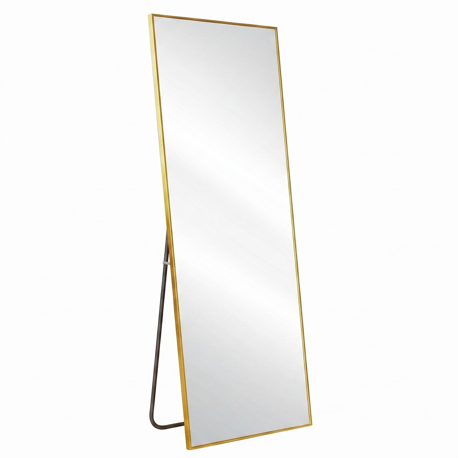 Easy4Home 64"x21" Full Length Mirror Rectangular Standing Floor Mirror, Gold