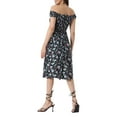thumbnail image 3 of INSPIRE CHIC Sleeveless Floral Smocked Dress for Women's Off Shoulder Summer Short Dress, 3 of 5
