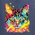 thumbnail image 5 of Wild Bobby Dean Russo Colorful Blue Eyes Cat Cat Lover Unisex Crewneck Graphic Sweatshirt, Vintage Heather Navy, Small, 5 of 5