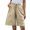Khaki, variant on QIPOPIQ Clearance Women's Pants Trendy Summer Drawstring Lacing Pocket Solid Shorts Leggings