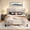 Beige, variant on Full Bed Frame with Wingback Headboard, Lofka Upholstered Platform Bed with Modern Headboard, Wooden Slats, Noise-Free, No Box Spring Needed, White