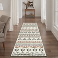 thumbnail image 4 of GENIMO 8'x10' Area Rug for Living Room, Large Machine Washable Non Slip Low Pile Rug for Bedroom Dining Room, Boho Bohemian, Warm Terracotta, 4 of 6