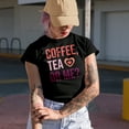 thumbnail image 2 of Funny Coffee, Tea or Me, Valentine's Day Merch Gift, Navy Blue T-Shirt, 2XL, 2 of 5