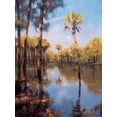 thumbnail image 2 of Moore, Larry 19x24 White Modern Wood Framed Museum Art Print Titled - Palms on Water II, 2 of 4