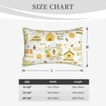 thumbnail image 4 of Sikiie Farm Bee Cute Honey Print Plush Pillow Cover, Wrinkle-proof and Stain-resistant Pillow Protector without Pillow Core, Home Decoration-16"x24", 4 of 6