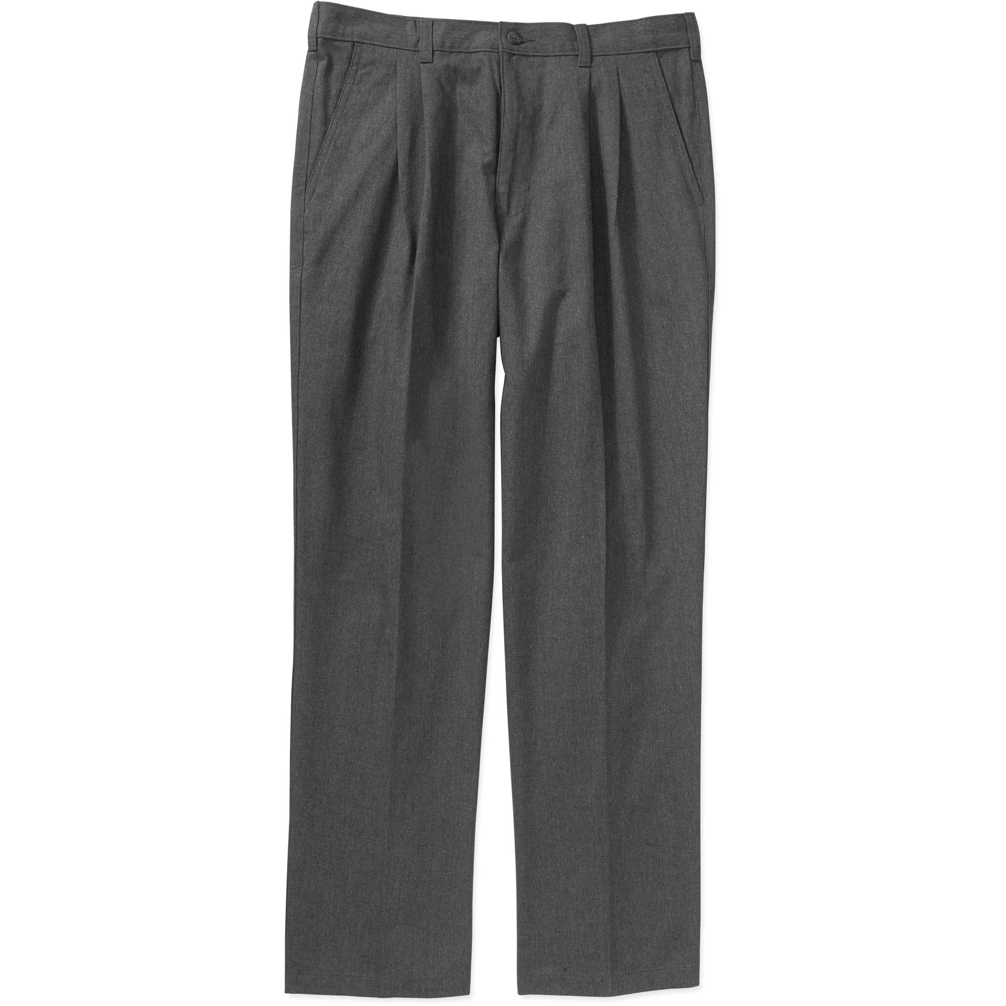 GEORGE - George Mens Pleat Front Khaki Pant - Walmart.com - Walmart.com