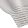 thumbnail image 5 of Comdrip Chandails Confortables pour Femmes Chandails Surdimensionnés Confortables en Tricot Col Rond Automne Chandail Tendance Tenues d'Automne Chandail Col Roulé Femmes, Blanc G, 5 of 5