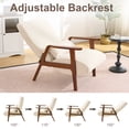 thumbnail image 3 of CoVibrant Adjustable Reclining Accent Chair, 4-Position Lounge Chair with 8.66" Ultra Thick Cushion & Waist Support Pillow for Living Room Bedroom, Beige, 3 of 9