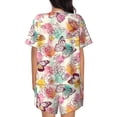 thumbnail image 3 of Kdxio Butterflies and Roses Print Pajamas Sets for Women Short-Sleeved Pjs with Lounge Shorts Two Piece Sleepwear S-4XL, 3 of 8