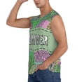 thumbnail image 3 of Lsque Summer Print Men's Cotton Blend Sleeveless Muscle Shirts (S-3XL)- Moisture Wicking, Odor Protection, UPF 30+,XX-Large, 3 of 8