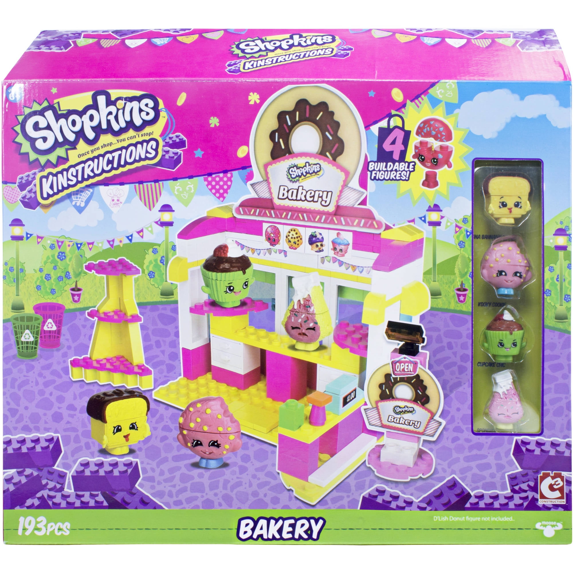 Shopkins Kinstructions Cupcake Cafe Playset With 4 Buildable Figures for sale online 