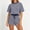 Blue women striped shorts set a1, variant on Women Striped 2 Piece Shorts Set Casual Summer Lounge Outfits Round Neck Short Sleeve Tshirt Elastic Waisted Shorts Matching Tracksuits Travel Airport Clothes, Orange M