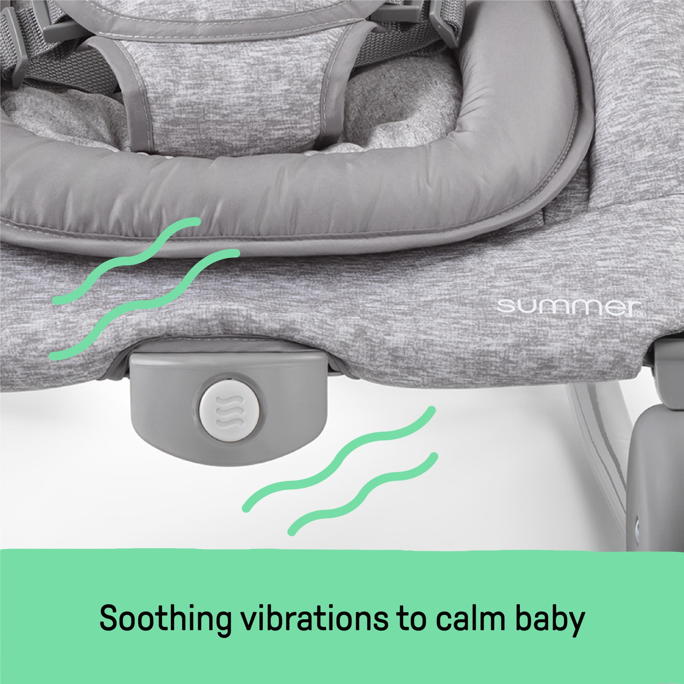 Summer by Ingenuity 2-in-1 Baby Bouncer & Rocker Duo for Infants, Light Gray Tweed