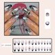 thumbnail image 2 of 24 piezas de uñas postizas con forma de almendra para Halloween, cobertura completa, serpiente, demonio, S, 2 of 5