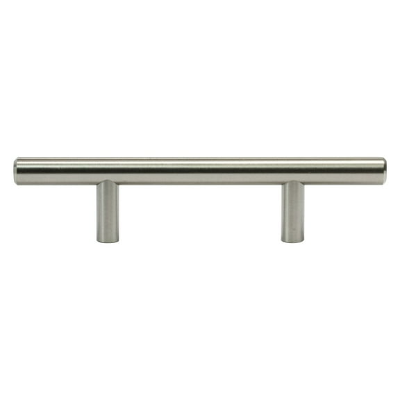 20 Pack Metal Bar Pull, Brushed Nickel, 3" Hole Centers, 6" Length