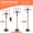 Red, variant on Portable Basketball Hoop Stand, Height Adjustable 7.5ft - 9.2ft with 32 Inch Backboard and Wheels for Adults Basketball Goal Transparent