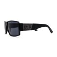 thumbnail image 3 of Locs Oversized Mirror Lens Thin Plastic Gangster Rectangle Sunglasses Matte Black, 3 of 4