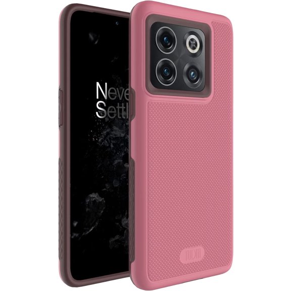 Phone Case for OnePlus 10T 5G, TUDIA [MergeGrip] Military Grade Dual Layer Shockproof Slim Tough Non-Slip Heavy Duty Case Cover (Smokey Pink)