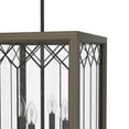 thumbnail image 4 of Hunter - Chevron 4-light Rustic Iron, Medium Size Pendant Light, Dimmable, Rectangle Shaped, for Bedrooms, Kitchens, Dining, Living Rooms - 19371, 4 of 7